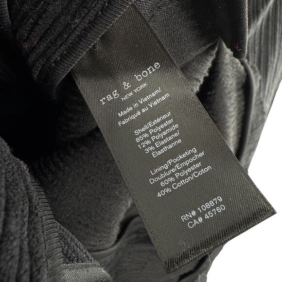 Rag & Bone Slade Blazer Black Corduroy‎ Fall Blazer Capsule Wardrobe Size 2 - Picture 9 of 11